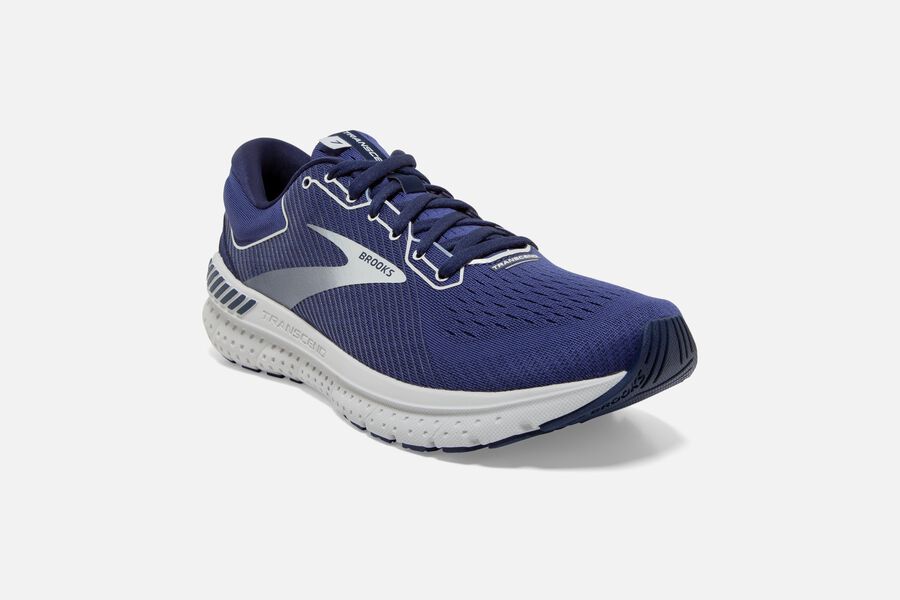 Brooks Israel Transcend 7 Road Running Shoes Mens - Navy/Silver - WDJ-041562